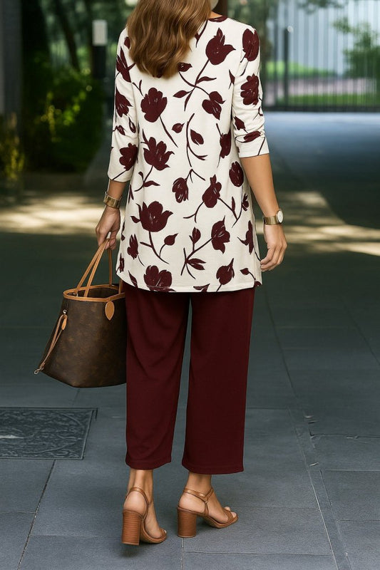 Kadın Uzun Kollu önü Açık Modal Ceket Kolsuz Viskon Iki Iplik Bluz Ve Pantolon üçlü Takım