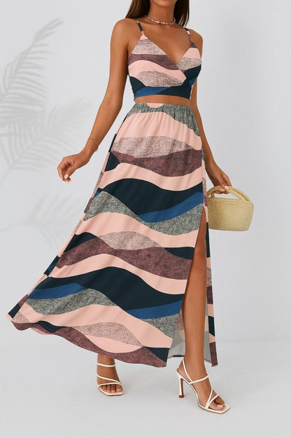 Kadın Kolsuz Askılı Crop Ikili Süprem Takım