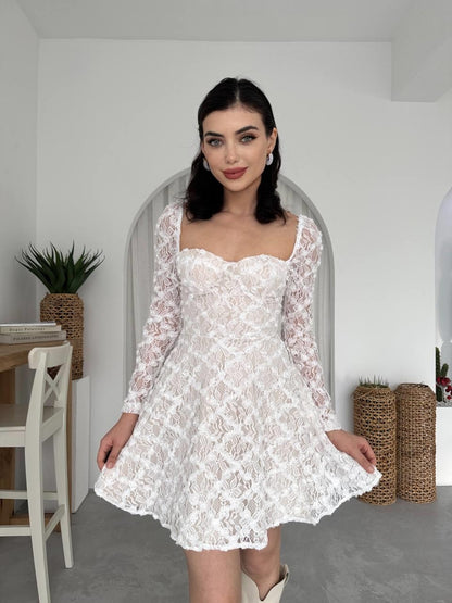 Fers Çiçek Detay Elbise