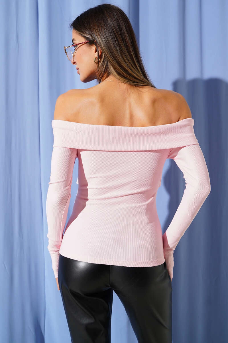 Madonna Çapraz Yaka Bluz Pembe t4331