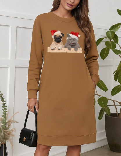 Kadın Uzun Kollu Bisiklet Yaka Desenli Viskon Iki Iplik Bluz