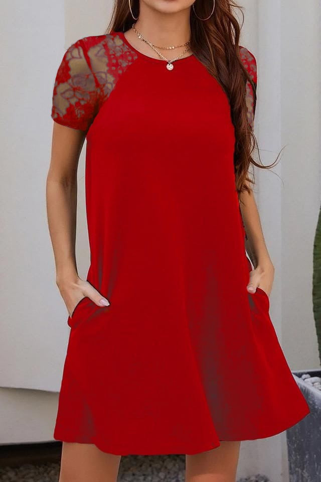 Kol Dantel Viskon Elbise