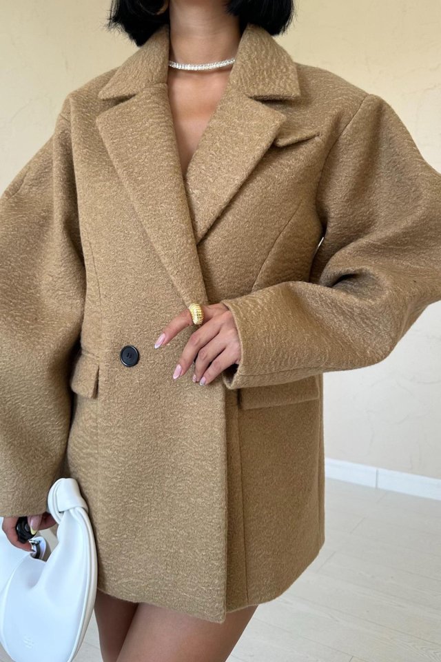 Camel İki Düğmeli Manto