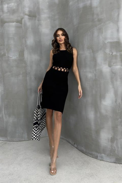 Estelya Cut Out Mini Elbise 2571-01