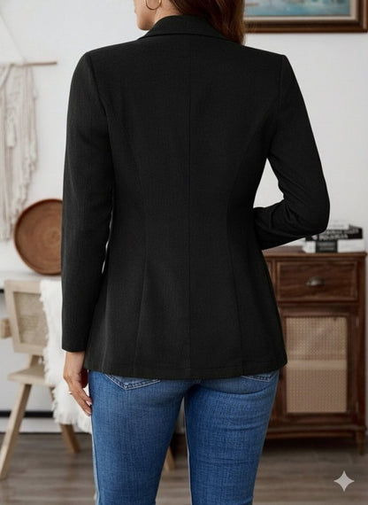 Kadın Uzun Kollu Yakalı Tek Düğmeli Süet Ceket