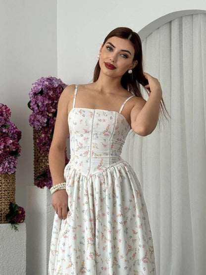 Pars İp Askılı Elbise