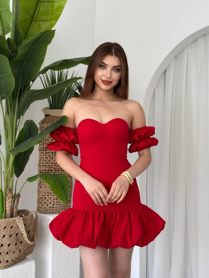 Peyda Straplez Elbise