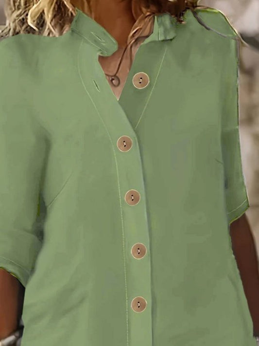 Kadın Kısa Kollu Hakim Yaka önden Düğmeli Kısa Müslim Elbise