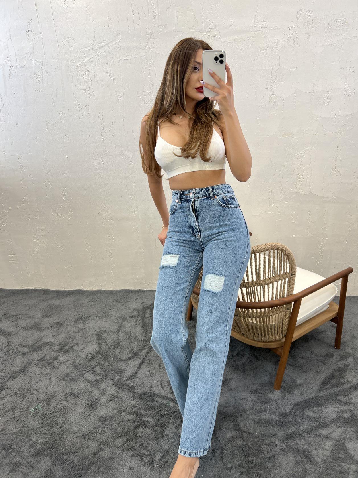 6373 DENİM SLIM PALAZZO FIT-MAVİ