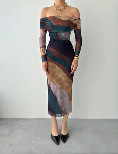 Sevilla Madonna Yaka Tül Elbise