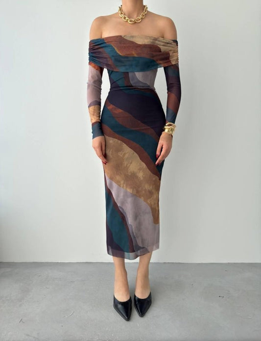 Sevilla Madonna Yaka Tül Elbise