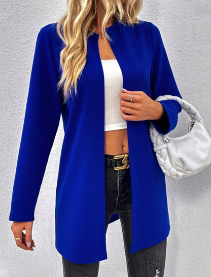 Kadın Uzun Kollu önü Açık Uzun Modal Ceket