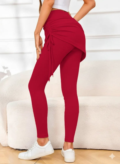 Kadın Yüksek Bel Yandan Büzgülü Alttan Uzun Kaşkorse Tayt Etek