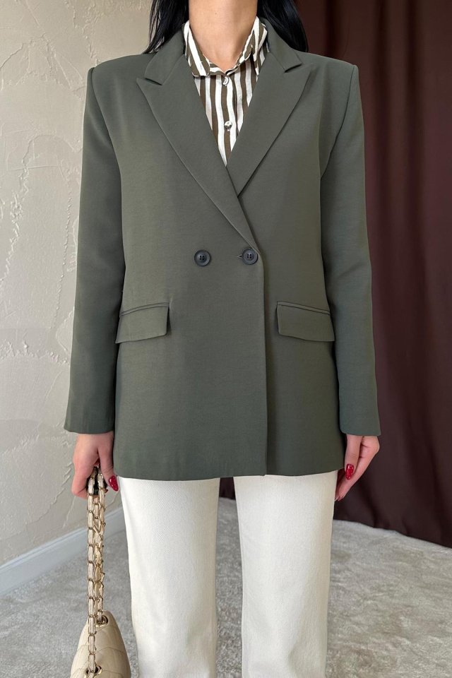 Haki Blazer Ceket