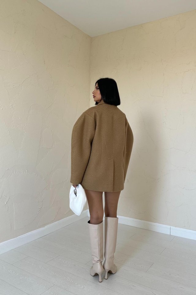 Camel İki Düğmeli Manto