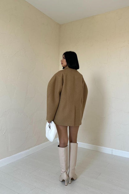 Camel İki Düğmeli Manto