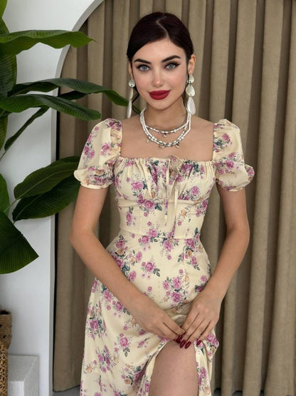 Zeze Balon Kol Elbise