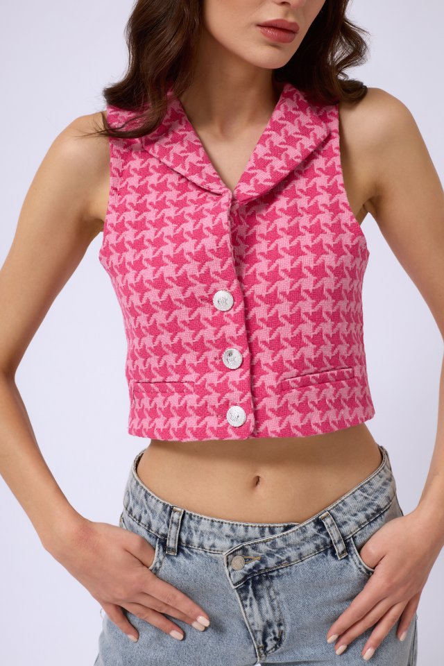 Kazayağı Crop Yelek