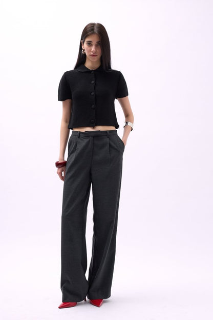 Bebe Yaka Düğmeli Bluz