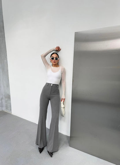 230 Gr Poly Viscose Full Lycra İspanyol Paça Pantolon