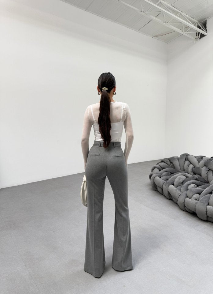 230 Gr Poly Viscose Full Lycra İspanyol Paça Pantolon