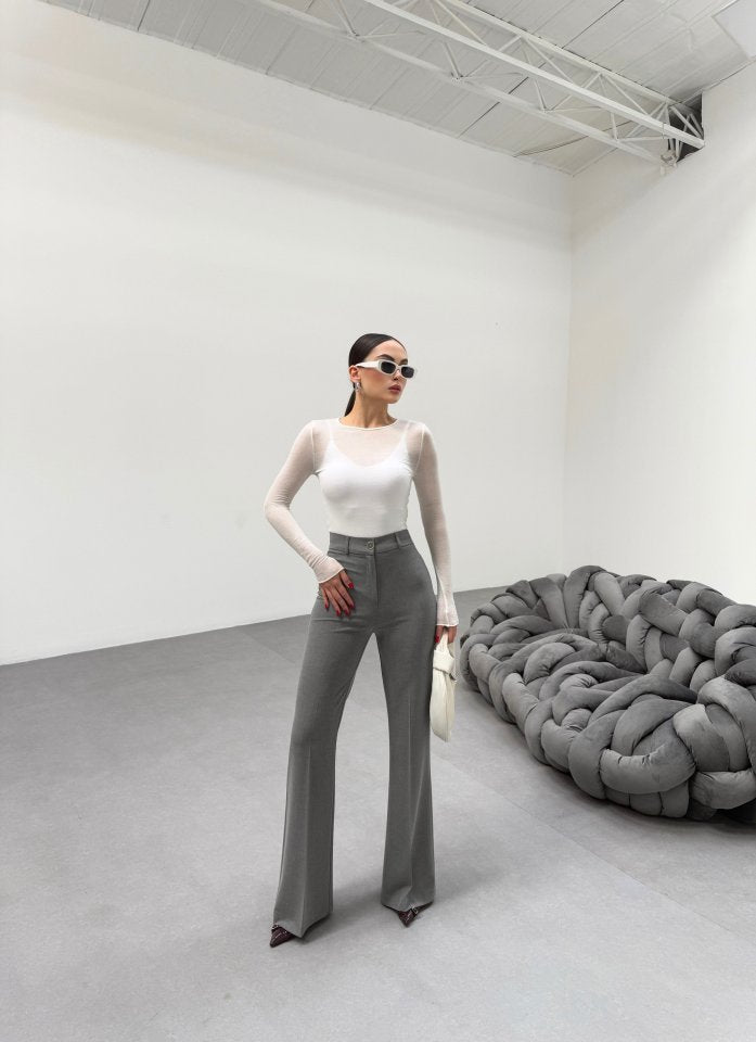 230 Gr Poly Viscose Full Lycra İspanyol Paça Pantolon