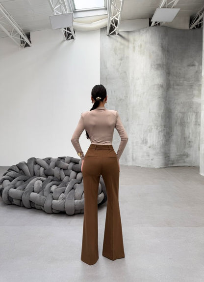 230 Gr Poly Viscose Full Lycra İspanyol Paça Pantolon