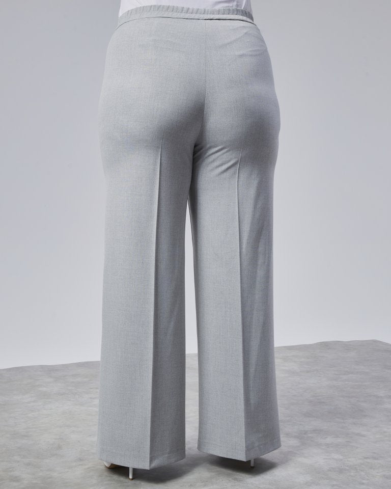 Poly Viscose Full Lycra Beli̇ Lasti̇kli̇ Battal Pantolon