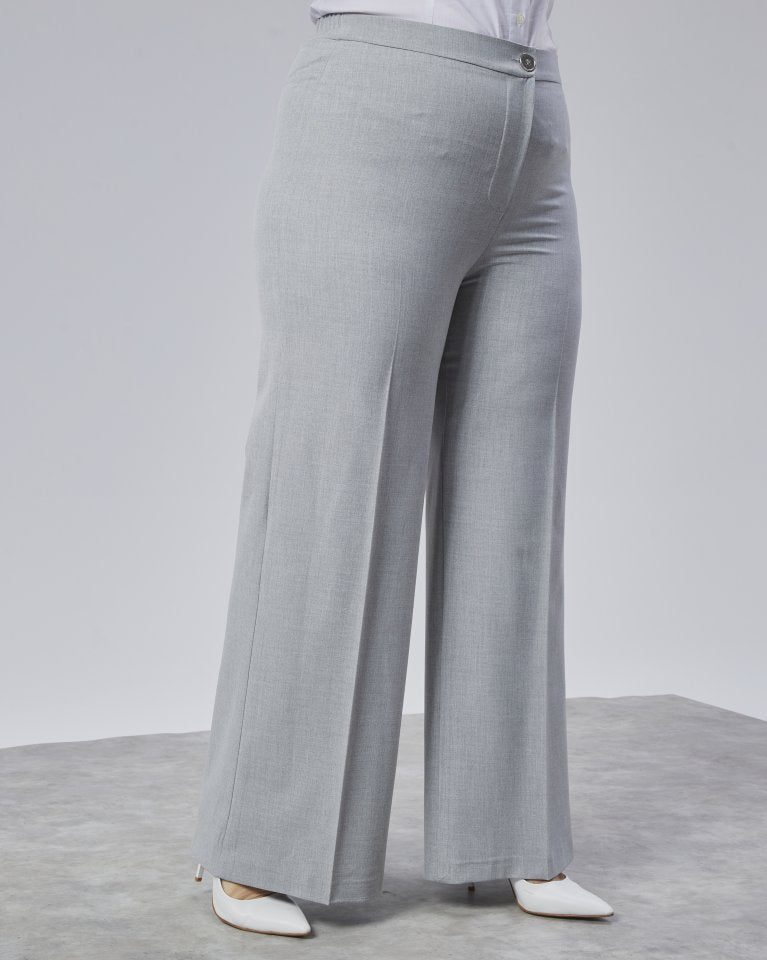 Poly Viscose Full Lycra Beli̇ Lasti̇kli̇ Battal Pantolon