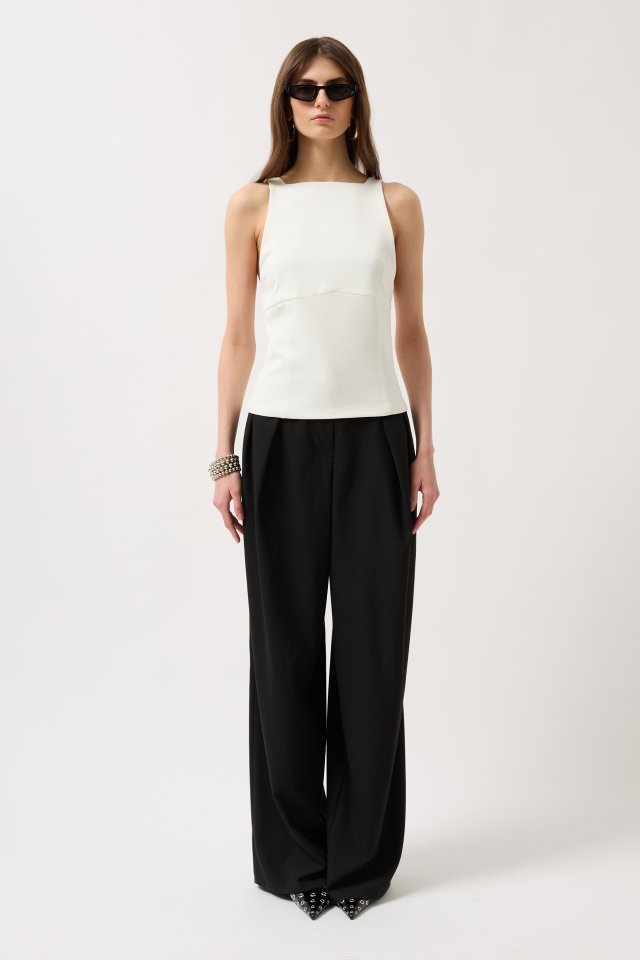 Sırt Kurdele Detay Bluz