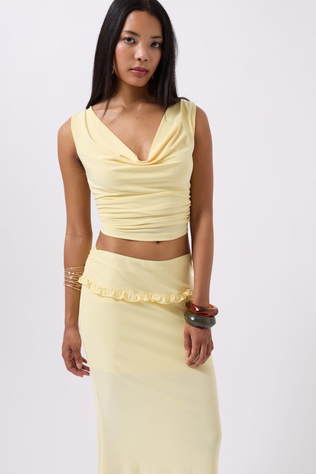 Katlama Bel Detay Maxi Etek