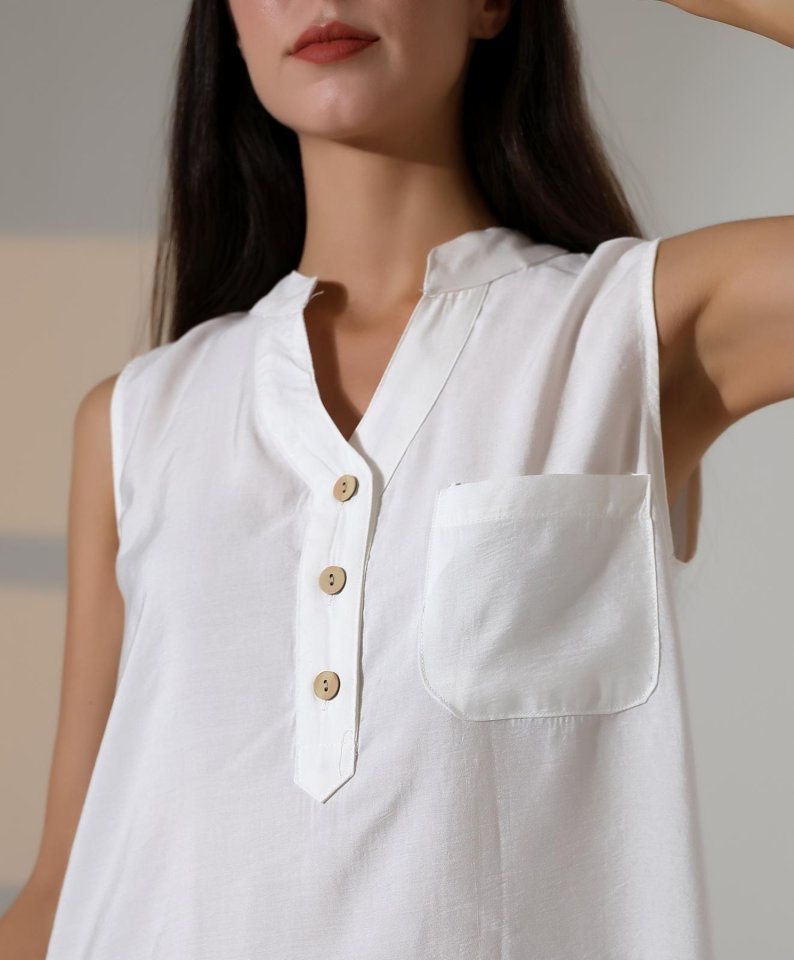 Düğme Detaylı Mini Elbise