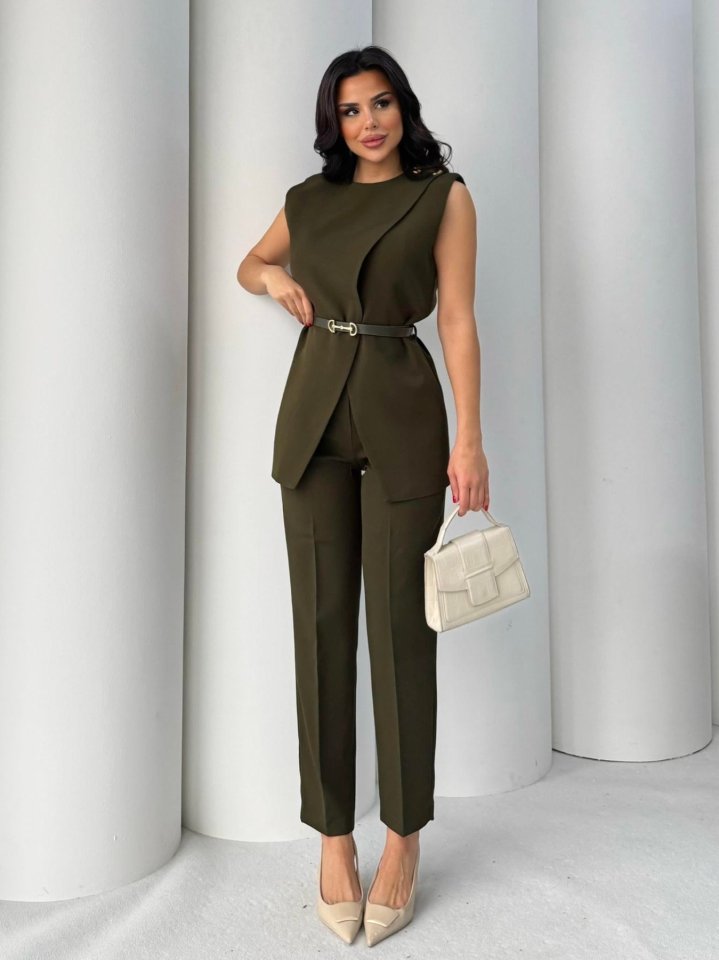 Vatkalı Ceket Pantolon İkili Takım