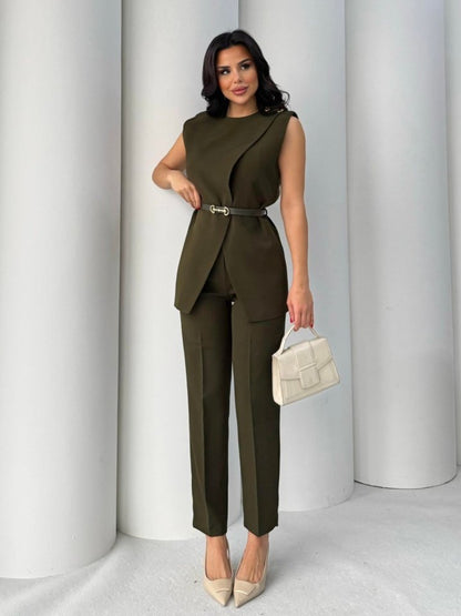 Vatkalı Ceket Pantolon İkili Takım