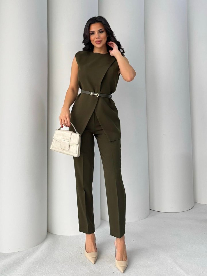 Vatkalı Ceket Pantolon İkili Takım