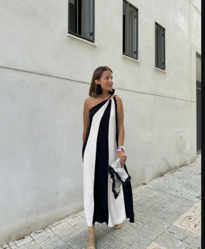 ÇİFT RENKLİ ELBİSE