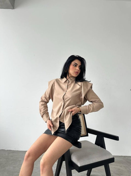 Omuz Tasarım Detaylı Gömlek
