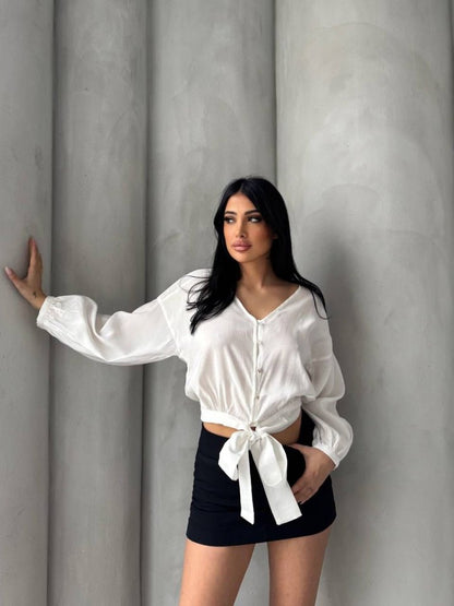 Bağlama Detaylı Gömlek