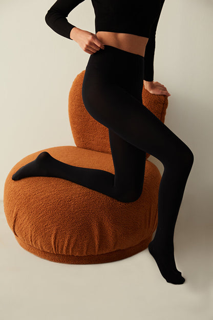 12'li Eko Paket Siyah Mikro 200 Opak, Mat, Külotlu Çorap - Black Micro 200 Pantyhose-Pentilicious