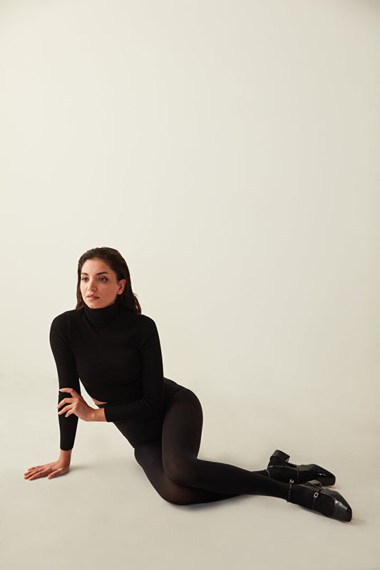 3'lü Paket Siyah Mikro 80 Külotlu Çorap-Pentilicious