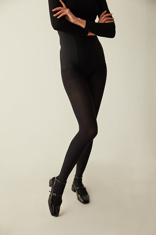 3'lü Paket Siyah Mikro 80 Külotlu Çorap-Pentilicious