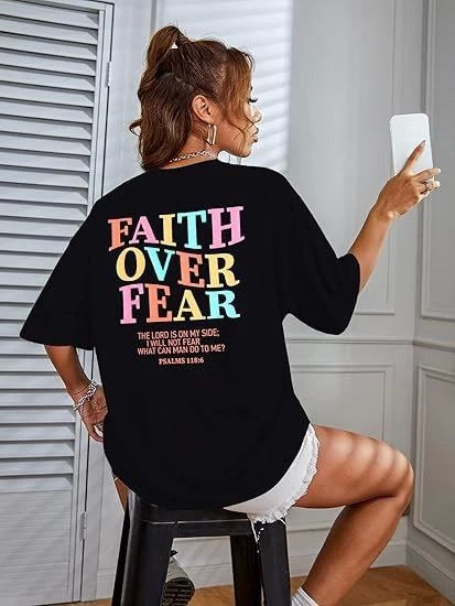 Bisiklet Yaka Baskılı T-shirt - Siyah