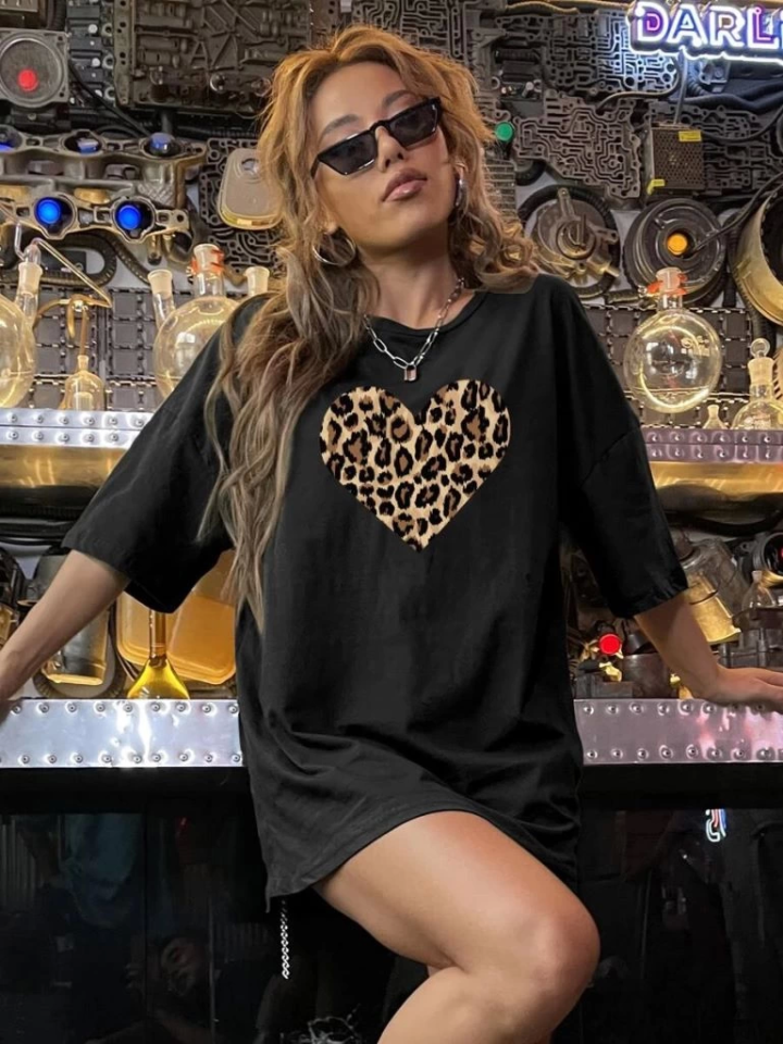 Baskılı T-shirt - Siyah