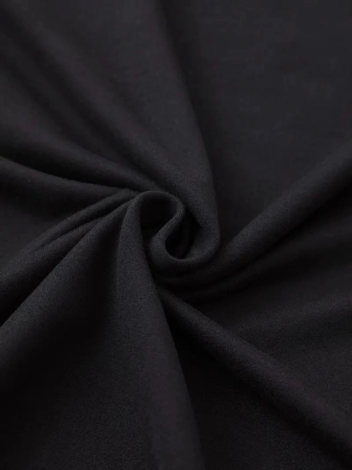 Baskılı Oversize Bisiklet Yaka T-shirt - Siyah