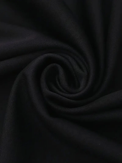 Baskılı Oversize Bisiklet Yaka T-shirt - Siyah