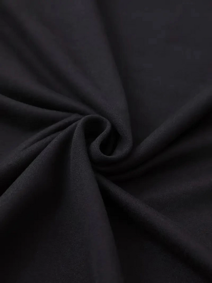 Baskılı Oversize Bisiklet Yaka T-shirt - Siyah