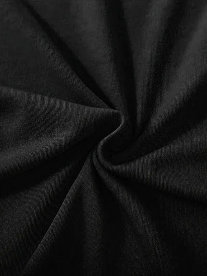 Fiyonk Baskılı Siyah Oversize Unisex T-shirt- Siyah