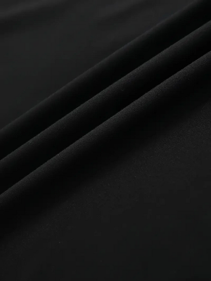 Baskılı Oversize Bisiklet Yaka T-shirt - Siyah