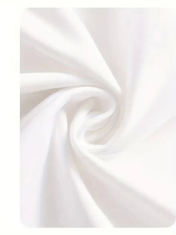 Baskılı Oversize Bisiklet Yaka T-shirt - Beyaz