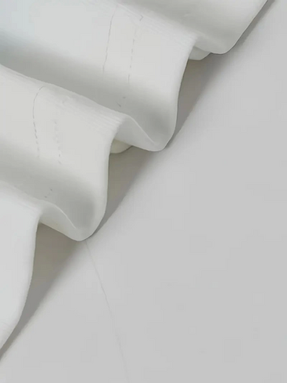 Baskılı Oversize Bisiklet Yaka T-shirt - Beyaz